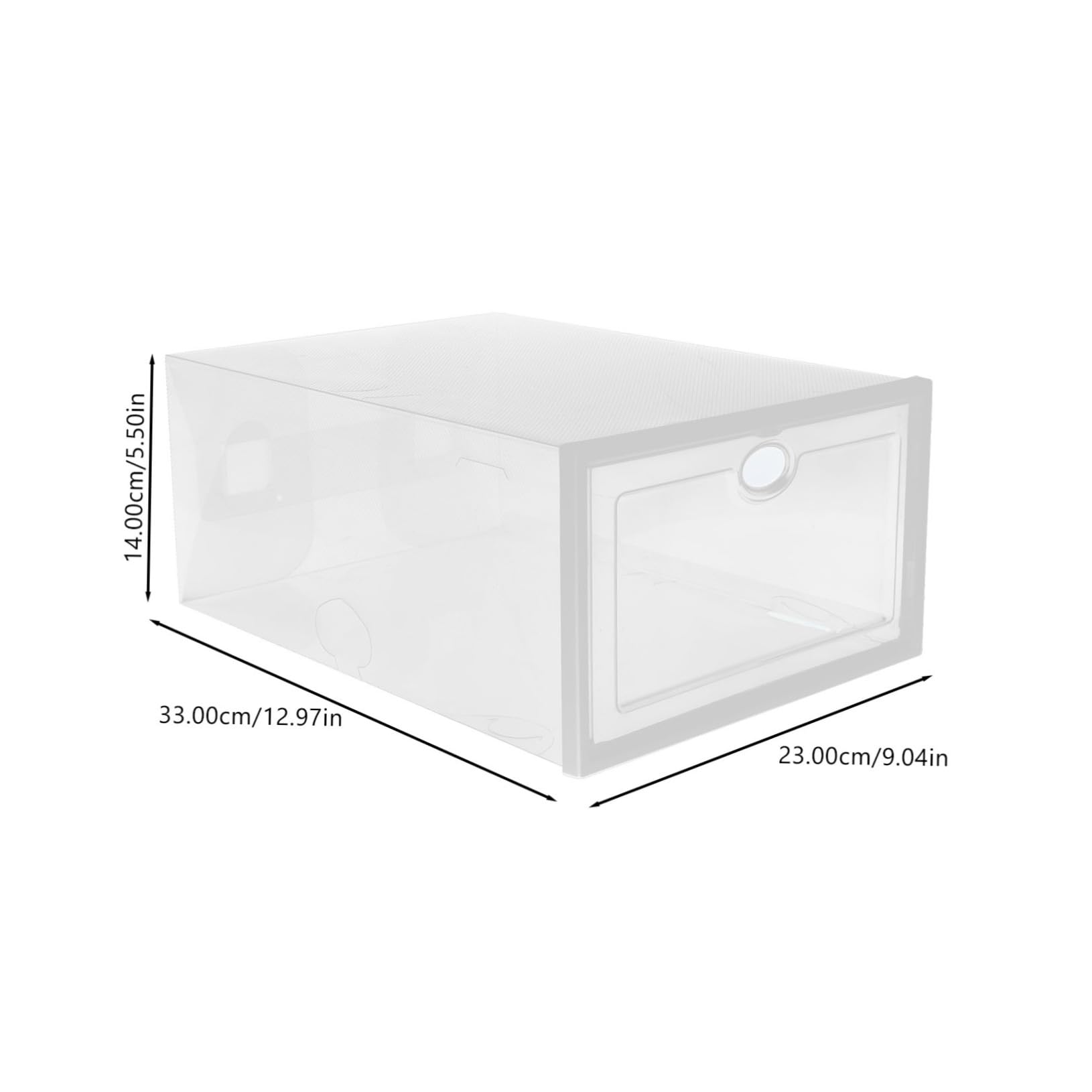 ERINGOGO Scatole Per Scarpe Trasparenti Impilabili Coperchio, Organizer Leggero e Resistente Per Scarpiera, Contenitori Robusti Da 33x23x14 Cm, Set Da 5 Pezzi Adatti Per Casa, Dormitorio e Negozio