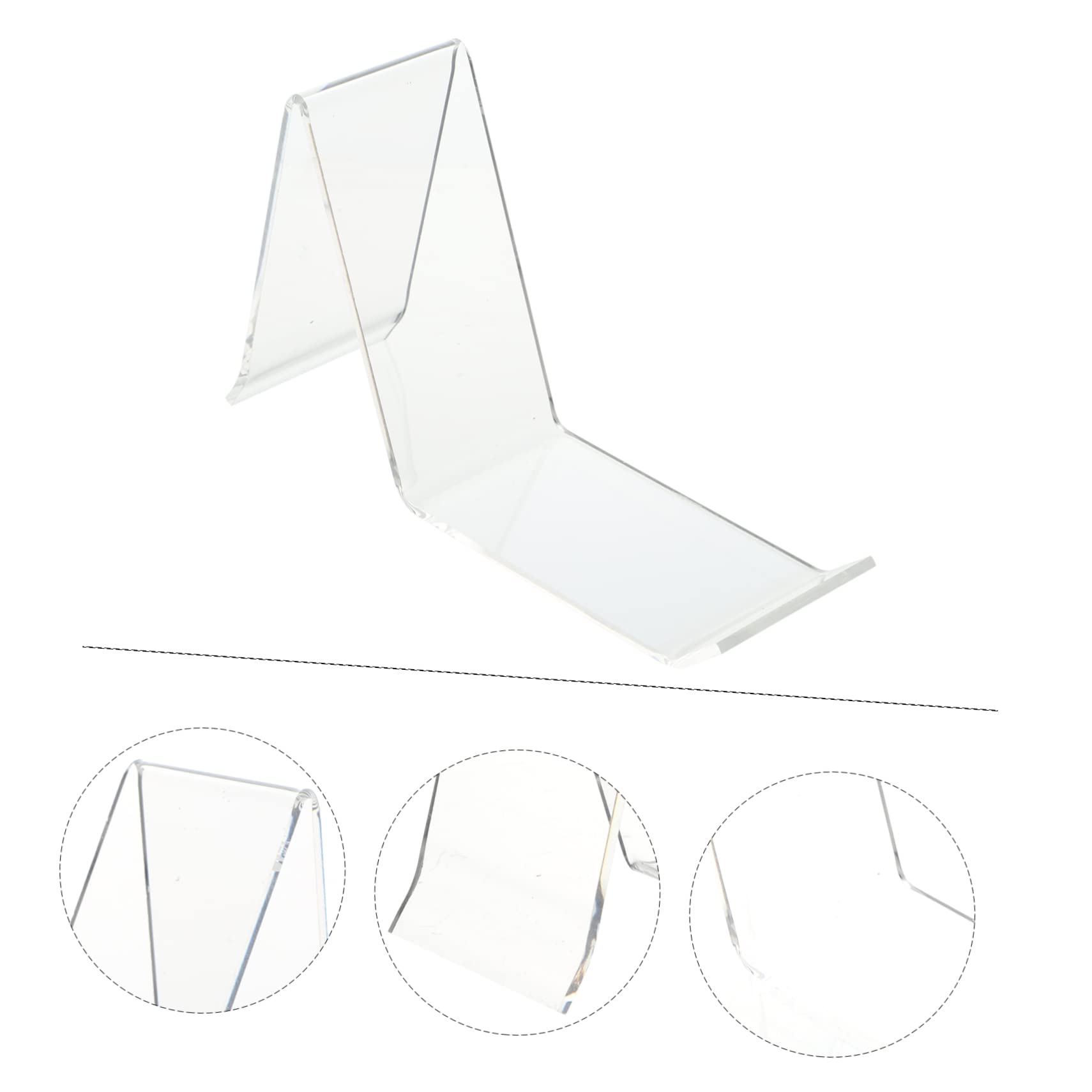 HEALLILY Expandable Shoe Rack Modern Acrylic Display Stand for Sneakers High Heels