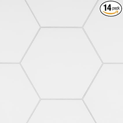 Matte White Hex Porcelain Tile 9x10