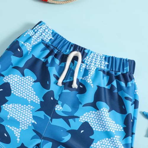 Image of Ohrwurm Baby Boy Swim Trunks Cartoon Print Elastic Waist Swimming Shorts Beach Board Bathing Suit Swimwear