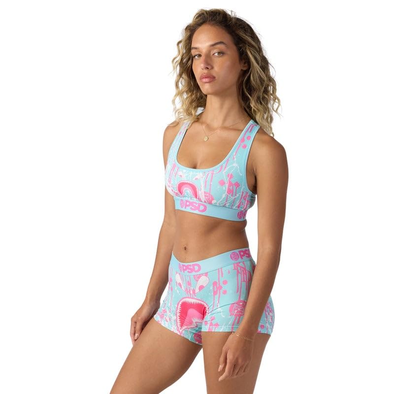 PSD Women's WF Highkey Sports Bra - Soft and Breathable Fabric Racerback Bra, Scoop Neckline, Comfortable Sports Bra