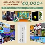 HRYYDS 2025 Retro Gaming Console Pro 4K HDMI with 40,000+ Built-in Classic Video Games - Plug & Play Game Stick for TV with 2 Wireless Controllers | 23 Emulator Support 64GB - Image 3