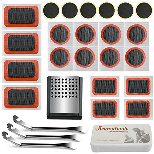 astarye Kit de Herramientas para Bicicleta, Kit Pinchazos Bici, Palanca de Neumáticos de Bicicleta y Parche de Reparación de Punción de Bicicleta Autoadhesivo