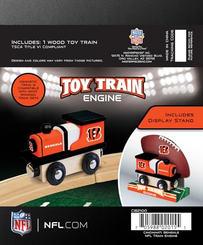 Image of Masterpieces Kids Train Engine - Cincinnati Bengals Wooden Toy, Sports Fan Collectible