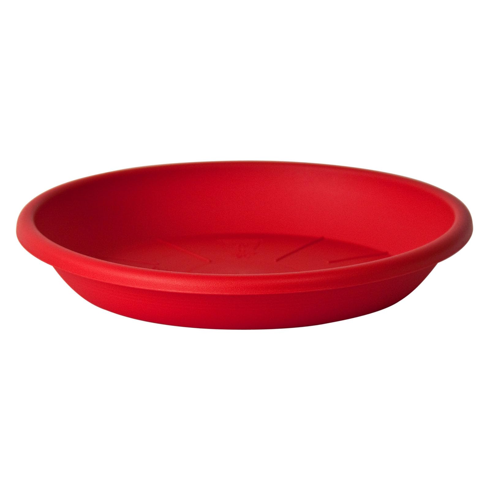 Euro3plast MITU Blumentopf mit Untersetzer in rund aus Kunststoff in der Farbe Rot für den Innen- und Außenbereich, 7 Größen zur Wahl: 20 bis 60 cm (50 cm)