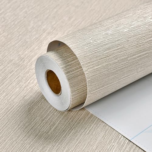 Haimin Grasscloth Wallpaper Peel and Stick 20.9in X 393in Fabric Contact Paper Wall Paper Textured...