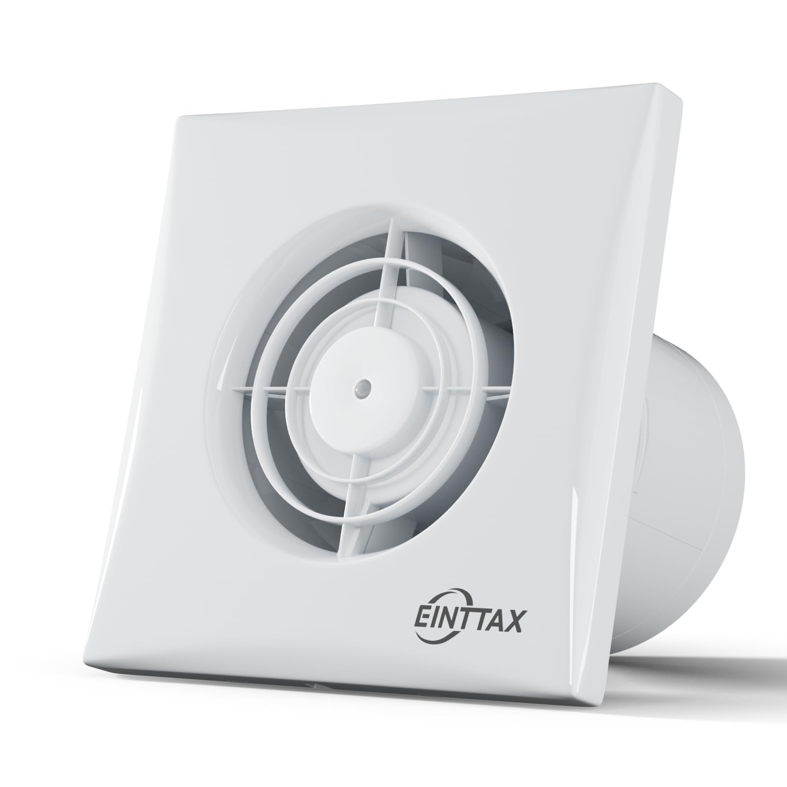 4 Inch Bathroom Exhaust Fan, 130m³/h Quiet Ventilation Extractor with Check Valve, Wall/Window Mount Bathroom Exhaust Fan for Kitchen, Garage, Office, Shop, 12W, 34 dB, White