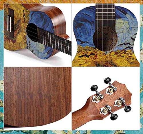 Ukulélé de 23 pouces de type C placage débutant étudiant adulte oeuvre à la main - Les Beatles, Paul McCartney, John Lennon, RIngo Starr, George Harrison Ukulélé de 23 pouces de type C placage débutant étudiant adulte oeuvre à la main – Image 4