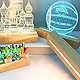 Vegena 2 Stück Led Sockel Holz, Led Display Basis, Led Lichtsockel USB, LED-Leuchten-Sockel Rechteckiger Beleuchteter Holzsockel für Acrylplatte, Kristallglasplatte (20cm Lang, Warmweiß)