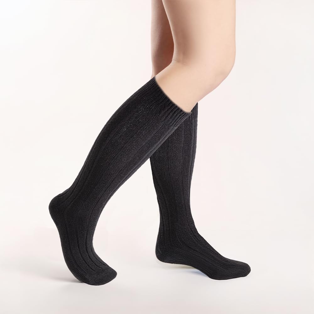 Prisco Calcetines de cachemira para mujer fabricados en Italia | Calcetines de lana y cachemira térmicos de invierno | Largas o cortas | Idea regalo Navidad, Largas Fantas C 2 pares, Talla única