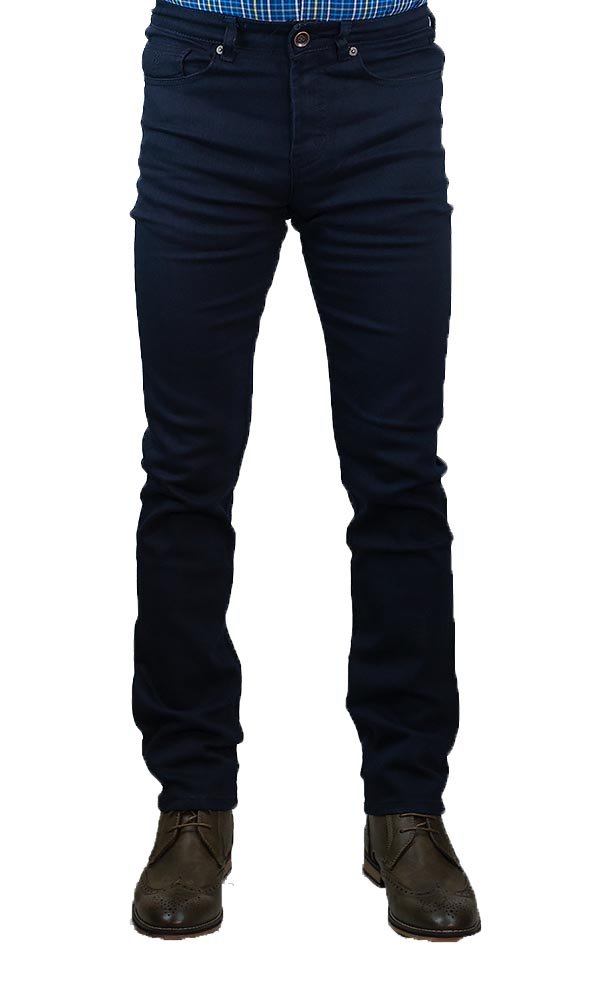 KAM Regular Fit Stretch Jeans - Black, 5-Pocket Denim, Available In Waist Up To 70", Long Inseams