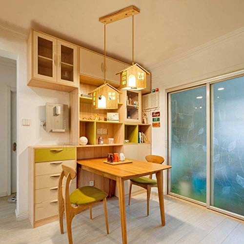 Lustre de plafond en bois E27 style japonais pour restaurant