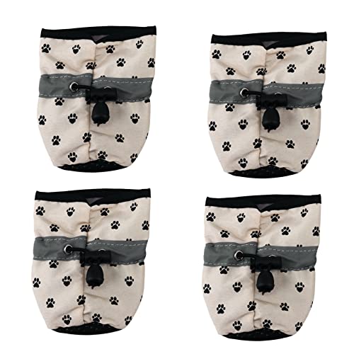 BAZEITFLOW 4stücke Hundeschuhe rutschfeste wasserdichte Pfotenschutz-Schuhe Mit Weicher Sohle Für Drinnen Und Draußen Für Schutz Empfindlicher Hundepfoten