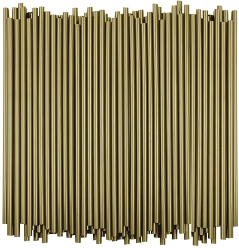 Disposable Tumbler Straws - 10 Inches Tall (2000, Gold)