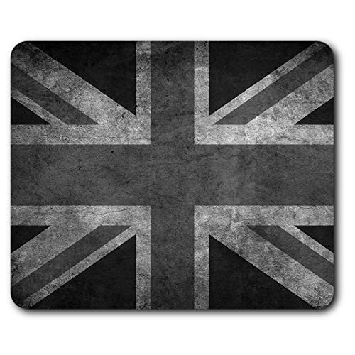 Tapis de souris rectangulaire BW – Drapeau Union Jack vintage vieilli 23,5 x 19,6 cm (9,3 x 7,7 pouces) pour ordinateur et ordinateur portable, bureau, cadeau, base...