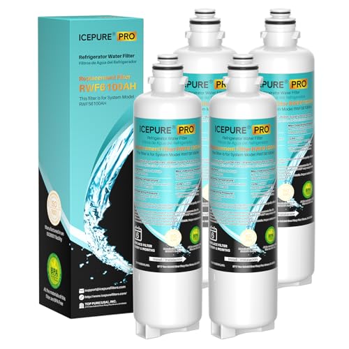 Image of ICEPURE PRO BORPLFTR50 Refrigerator Water Filter Replacement for Bosch Ultra Clarity Pro BORPLFTR55, 11032531, 12033030, 12028325, 11025825, B36CT80SNS, B36CL80ENS, WFC100MF, WFS200MF, RA450022, 4PACK