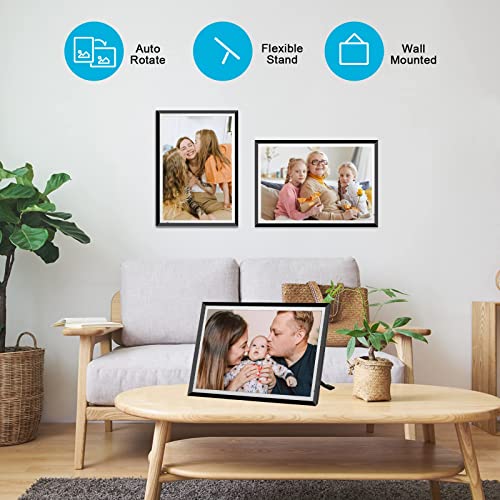 13.5 Inch 3K 32Gb Digital Photo Frame, 2.4G+5G Wifi Smart Digital Picture Frame With Touch Screen, Send Photos Videos Via Ssa-App Or Email Instantly, Wall Mountable Light Sensor Gift For Parents Black #TOP3