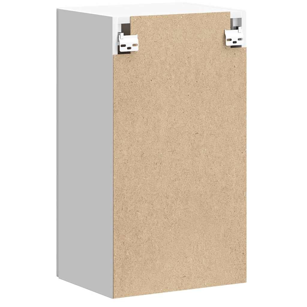 Küchen-Hängeschrank Lucca Weiß Holzwerkstoff 30x31x60 cm mit Glastür Stauraum für Küche und Esszimmer, Wandmontage Beistellschrank Vorratsschrank Organizer für Geschirr und Kaffeemaschine