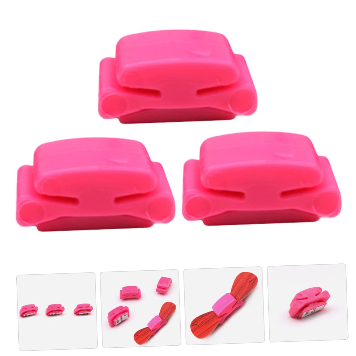 Vaguelly 1set Guitar Pick Clips Self Adhesive Plectrums Holder Durable and Lightweight Guitar Picks Organizer for Acoustic Electric Bass 3pcs