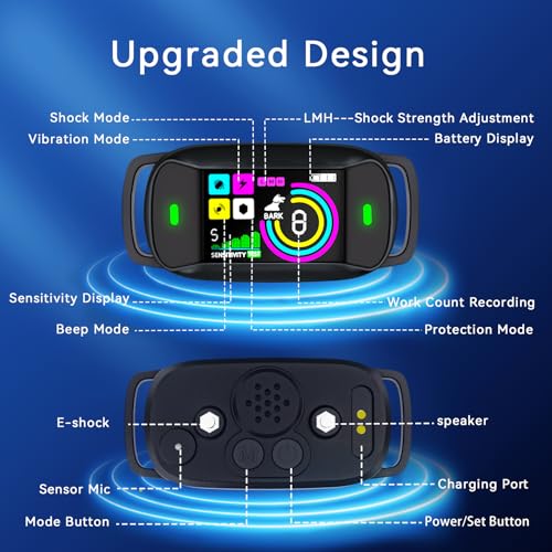 Dog-Bark-Collar-Rechargeable-Smart-Collar-Anti-Barking-Training-Collar-with-5-Adjustable-Sensitivity-Bark-Collar-with-Beep-for-Large-Medium-Small-Dogs-Black