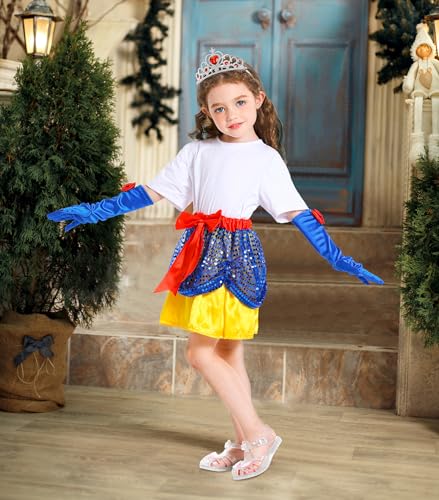 Disfraz completo para niñas con falda, guantes, corona y alas miniatura 2