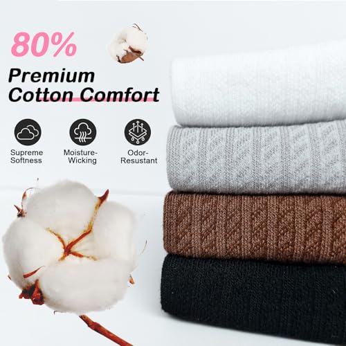Image of Meaiguo Womens Toe Socks Cotton Five Finger Ankle Socks with Toes Separated for Running Athletic 4 Pairs