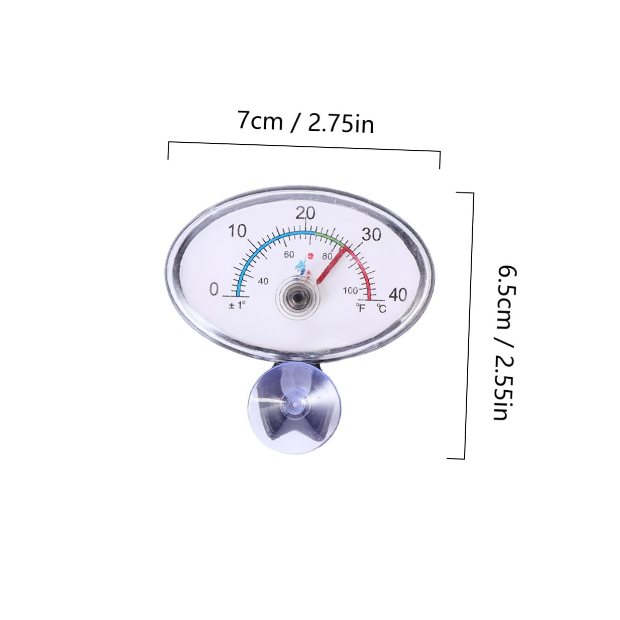 IWOWHERO 4Pcs Dial Thermometer for Fish Tank and Aquarium Accurate Water Thermometer Fan Shaped Design for Reliable Measurement Aquatic Environments