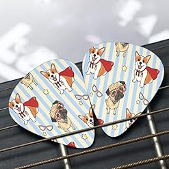Lot de 12 médiators en forme d’étoile pour guitare basse électrique et acoustique Motif chiots mignons - Les Beatles, Paul McCartney, John Lennon, RIngo Starr, George Harrison Lot de 12 médiators en forme d'étoile pour guitare basse électrique et acoustique Motif chiots mignons – Image 7