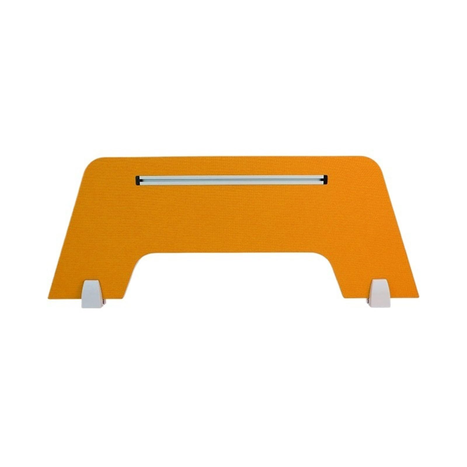 Cloison de bureau indépendante acoustique séparateur de table orange avec fente aluminium
