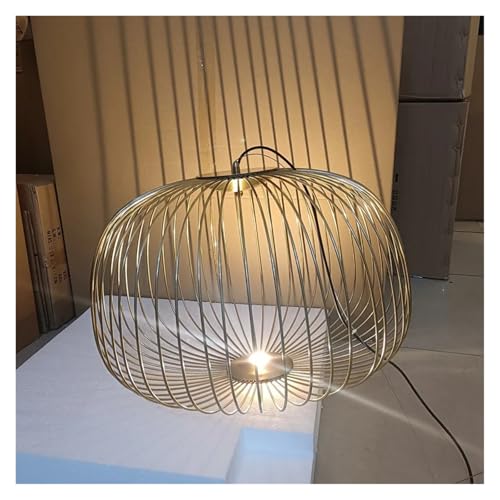Lampade a Sospensione Illuminazione per Interni Lampada a Sospensione Moderna Gabbia di Ferro Circolare Oro Foscarini Raggi Lampada a Sospensione LED Lampadario Piccolo Luminaria (