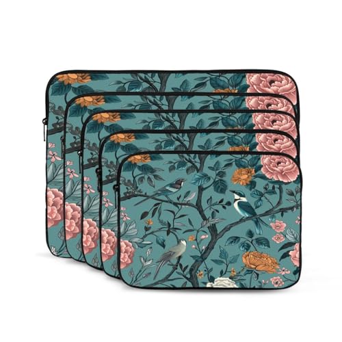 Funda vintage para laptop 17 pulgadas con diseño floral miniatura 2