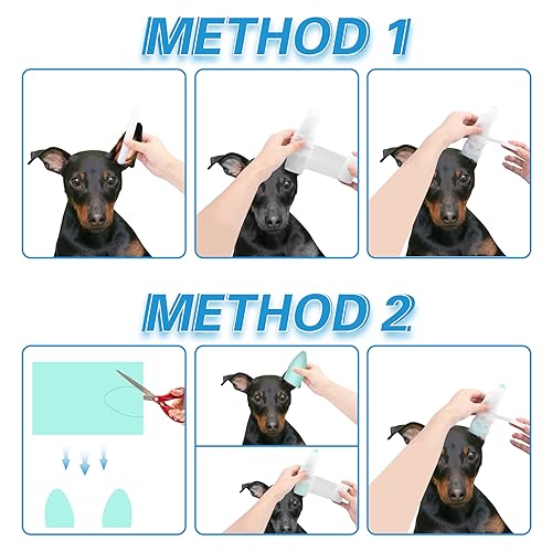 Image of Dog Ear Posting Kit, Dog Ear Stand Up Support Tool Two Ways, Dog Ear Stick Foam Tape Dog Supplies Dog Ear Fixed Correction Vertical Holder for Doberman Pinscher Dog Samoyed Corgi