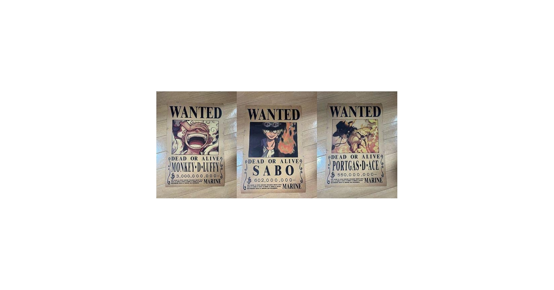 Amazon.co.jp: 【三兄弟】ワンピース手配書 ルフィ エース サボ