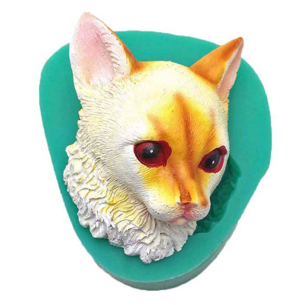 Xinsheinelry Baking Gadgets Cartoon Cats for Head Silicone Flexible Food Safe Clay Resin Ceramics Candy Fondant Chocolate So Silicone Chocolate Molds