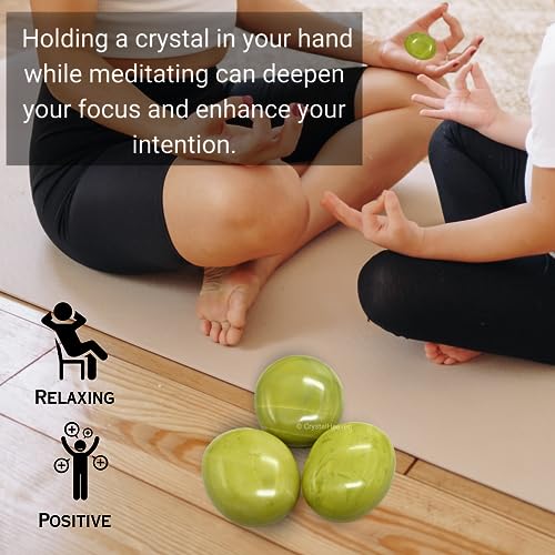 Image of Crystal Heaven Certified Serpentine Crystal Palm Pebbles Stones for Anxiety Stress Relief Massage - AAA Grade Original Healing Gemstone Agate Palm Stone for Yoga Meditation Spiritual Reiki Feng Shui