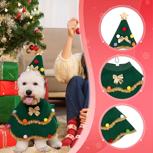Disfraz Navideño para Perro con Capa y Sombrero S miniatura 2