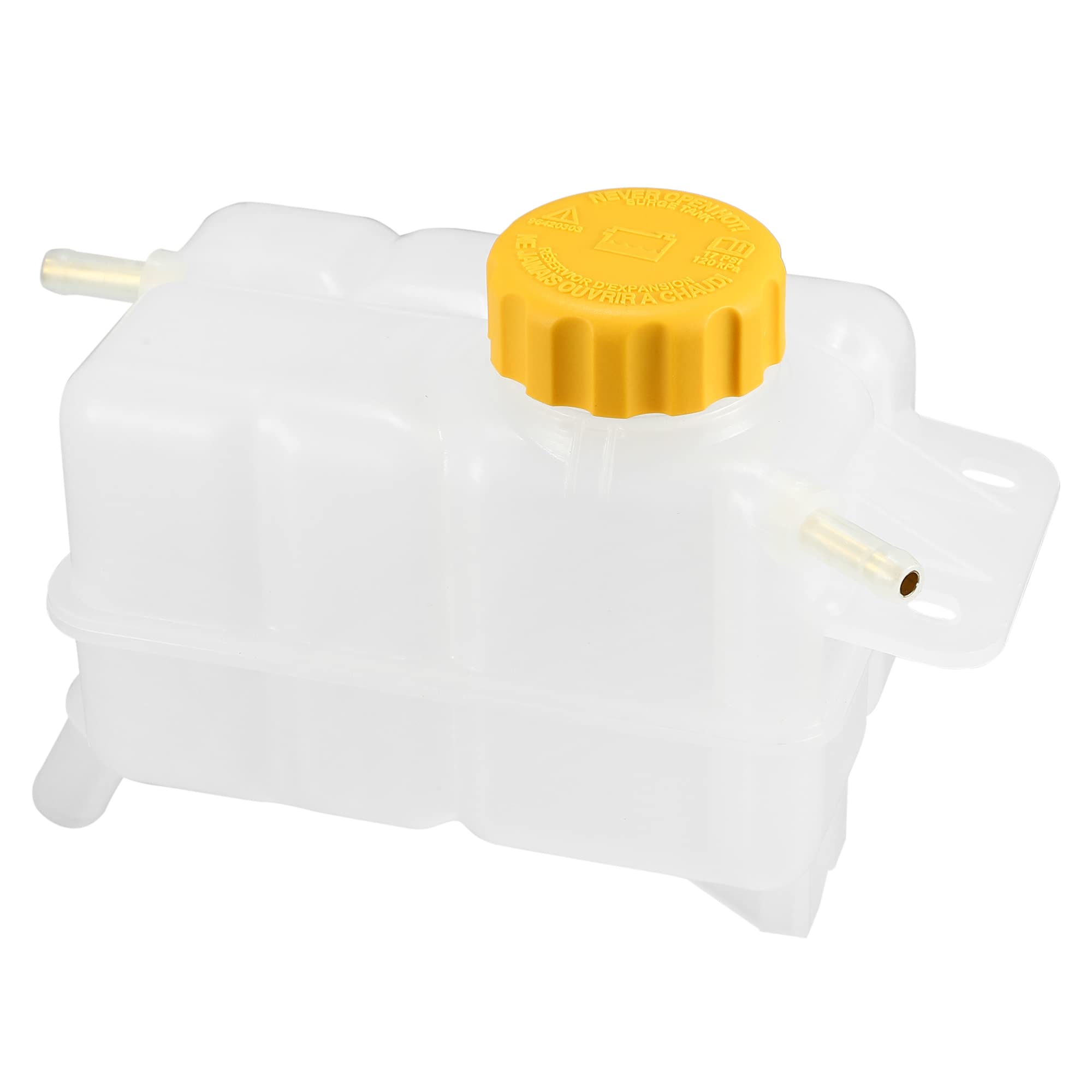 A ABSOPRO Depósito De Refrigerante Del Radiador Para Chevrolet Aveo 07-11 | Plástico, Transparente, 17X10X10Cm, 96930818,95216944, Para Pontiac G3 Base 1.6L 2009-2010, Ent 42Mm, Sal 14Mm