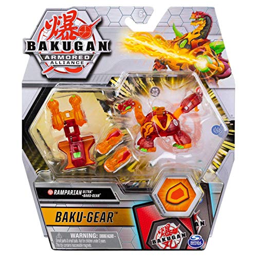 Bakugan Ultra, Pyrus Ramparian with Transforming Baku-Gear, Armored Alliance 3-inch Tall Collectible Action Figureâ€¦