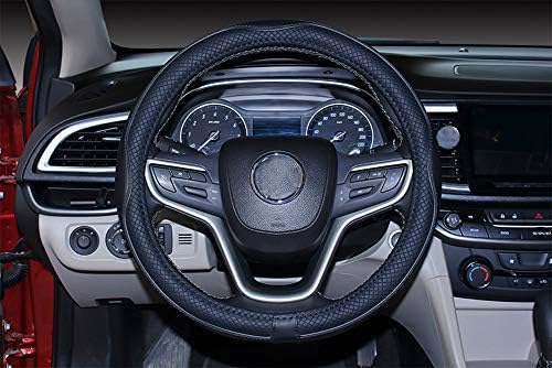 Mayco Bell 2019 New Microfiber Leather Car Extra Large Steering Wheel Cover for Big Trucks (17'', Black)