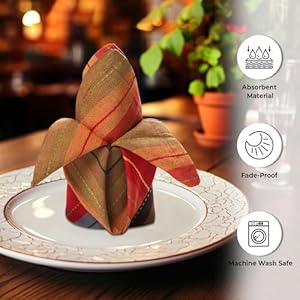 Urban Villa DinnerNapkins Cuisine Stripes Cloth Napkins Set of 12 Red Multi Color Dinner Napkins 20x20 Inches 100% Cotton Dinner Napkins Over Sized Cloth Napkins with Mitered Corners DinnerNapkins Urban Villa DinnerNapkins Cuisine Stripes Cloth Napkins Set of 12 Red Multi Color Dinner Napkins 20×20 Inches 100 Cotton Dinner Napkins Over Sized Cloth Napkins with Mitered Corners DinnerNapkins