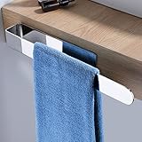 Diseño: El toallero baño adopta un moderno diseño en forma de U con líneas simples; elegante y práctico, la longitud de 37 cm permite colocar toallas grandes sin presión, O coloque varias toallas pequeñas al mismo tiempo.