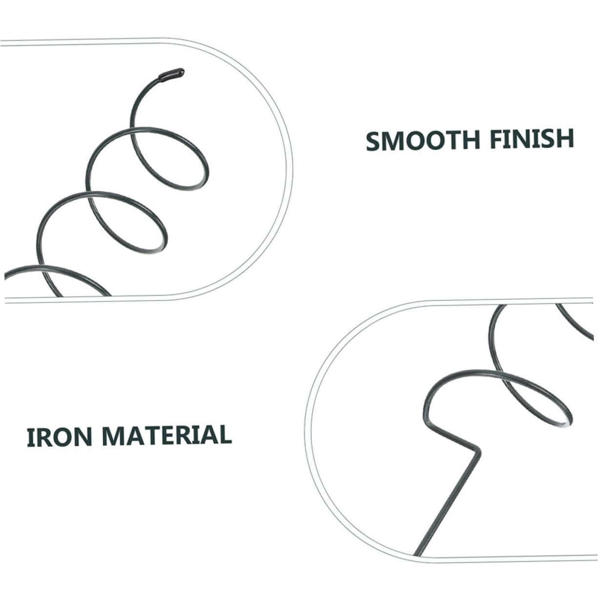 8pezzi Supporto per Piante Spirale Metallo per Giardino Picchetti per Piante Supporti Regolabili per Viti e Fiori Resistente e Facile da Installare