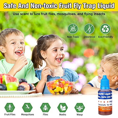 Fruit Fly Trap Refill Liquid Only,2023 New Indoor Fruit Fly Trap for
