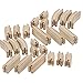 Wooden Train Track 100 Piece Pack - 100% Compatible with All Major Brands including Thomas Wooden Railway System - By Right Track Toys