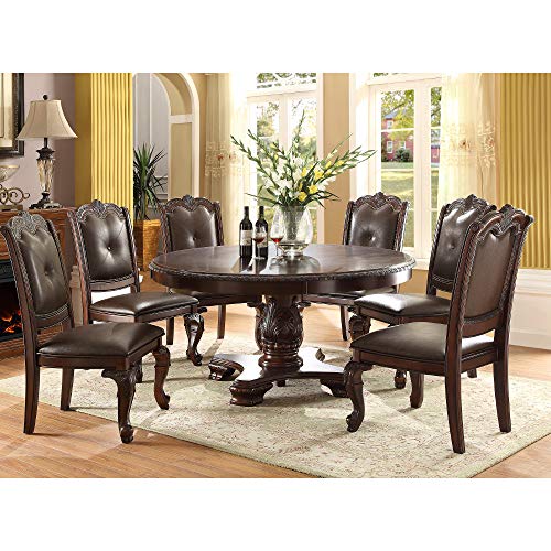 Crown Mark Alexandria Round Dining Set (Dining Table & 4 Side Chairs)