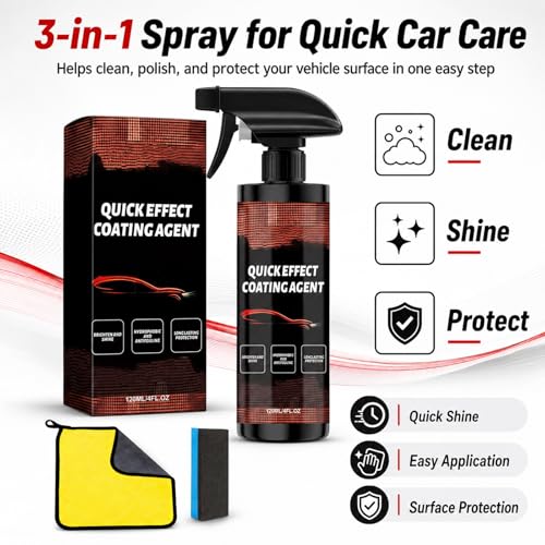 Spray para Coche 3 en 1 Efecto Rápido 120ML 3 Pcs miniatura 2