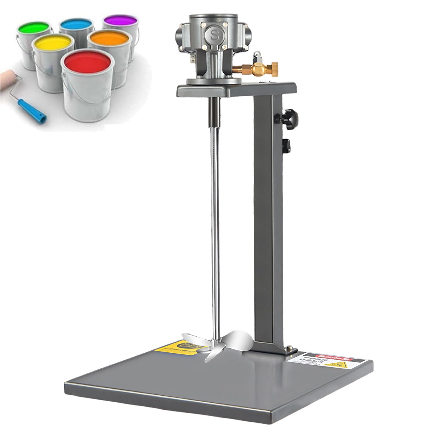 Máquina mezcladora neumática de pintura, máquina mezcladora de tinta de 5 galones, agitador de mezcla de barril de tanque, agitador de aire de 1/4 HP para pintura, tinta, pegamento, revestimiento