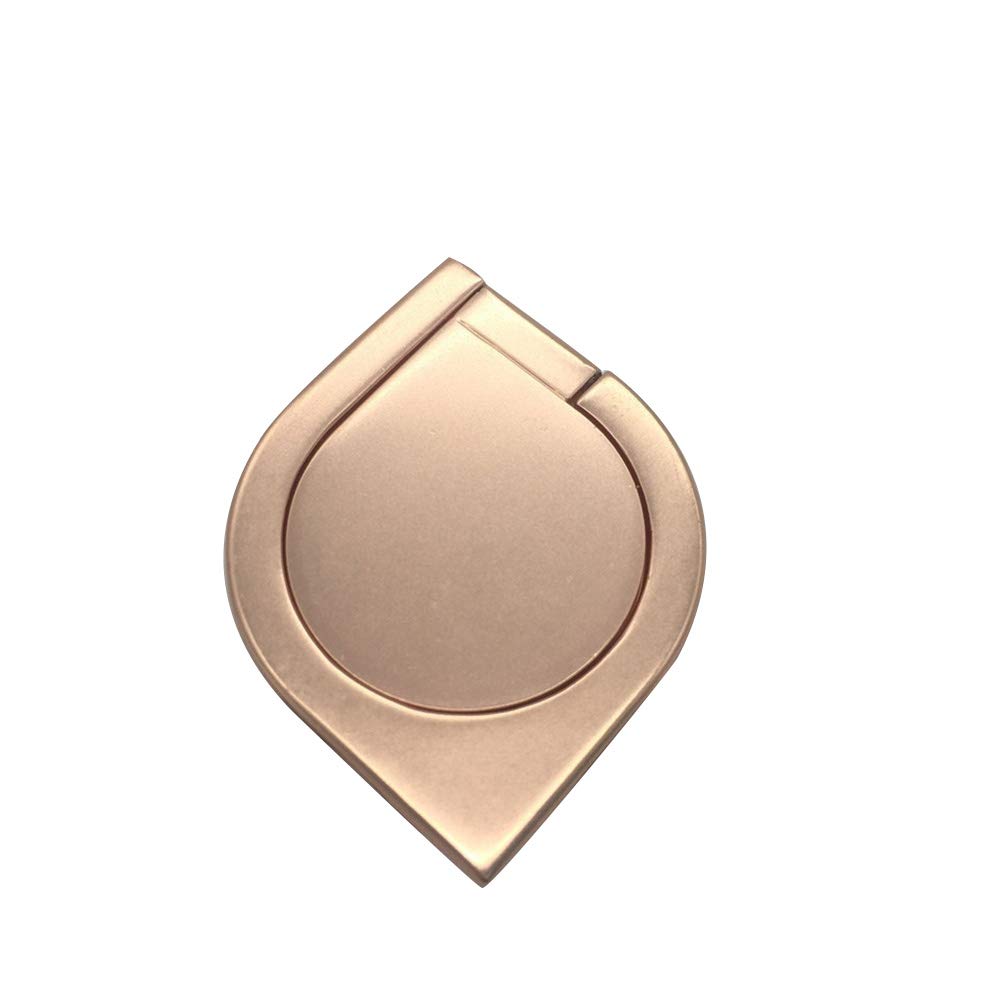 Hemobllo Flame Shape 360 Degrees Rotation Cell Phone Metal Ring Holder Buckle Ring Bracket Finger Gyro Ring Grip Phone Stand Holder (Rose Gold)