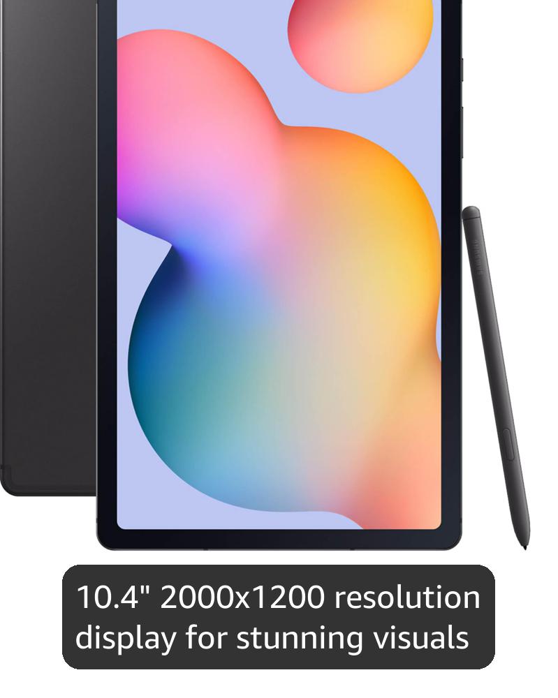 Samsung Galaxy Tab S6 Lite (2024) 10.4" 64GB WiFi Android Student Tablet, S Pen for Note-Taking, Gaming Ready, Long Battery Life, Expandable Storage, US Version, Oxford Gray, Amazon Exclusive