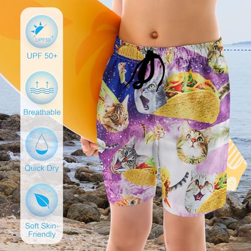 ALISISTER Boys Swim Trunks with Compression Liner with Pockets Bathing Suit 2-20 Years Old - Image 5